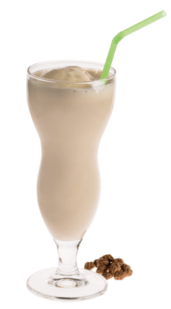 Horchata de chufa con helado de turrón